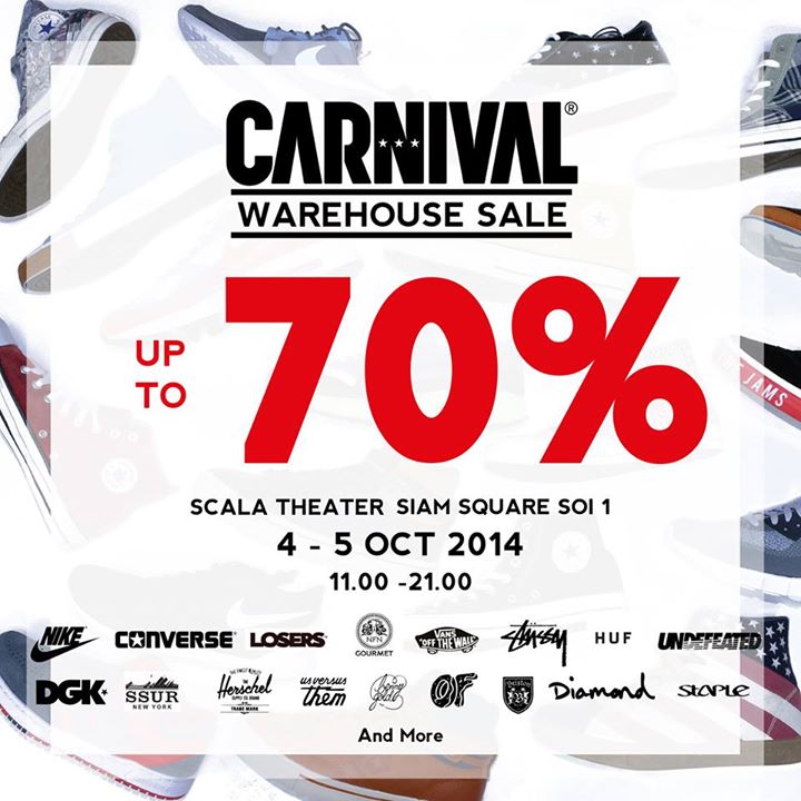 Carnival Warehouse Sale 2014