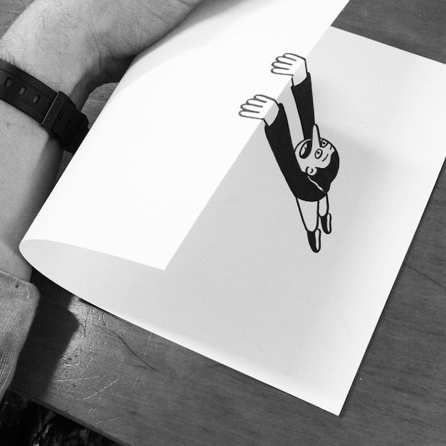 clever and amusing 3D illustrations in paper